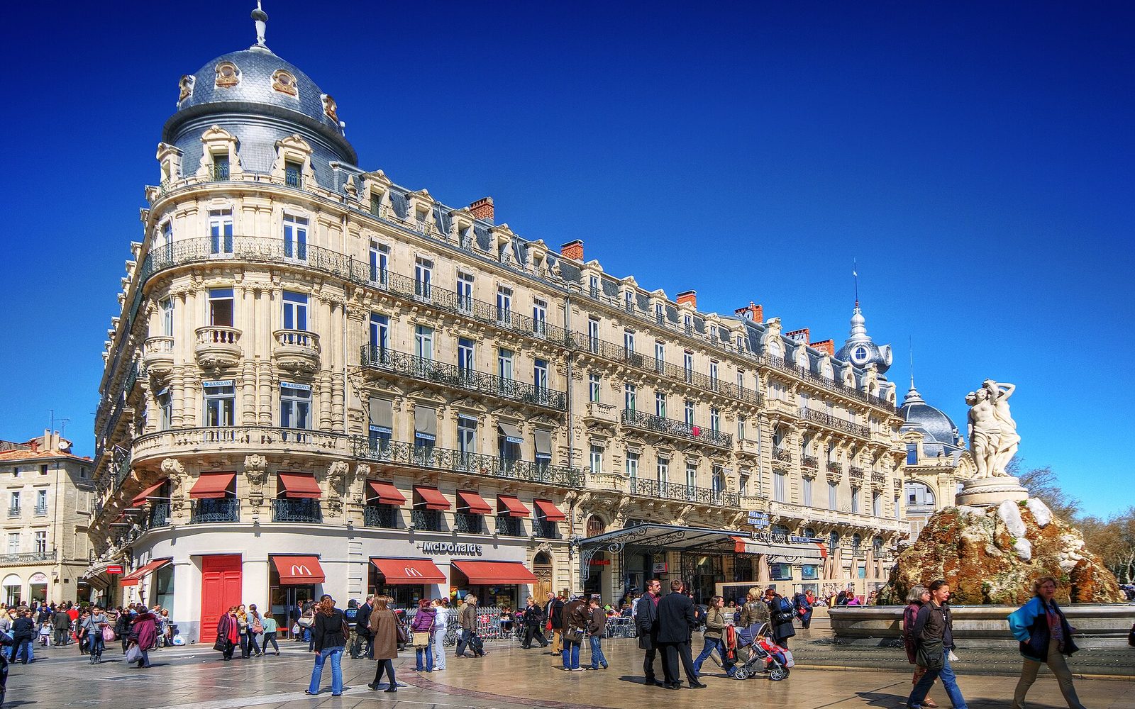 La place de la Comédie à Montpellier